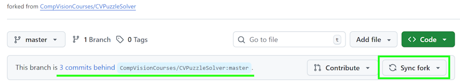 How to sync fork on github
