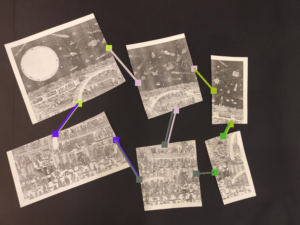 Graph of matched puzzle pieces